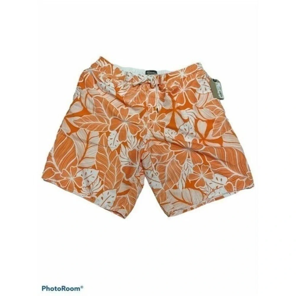 St. Johns Bay Orange Trunks Swim Pockets Mesh XL